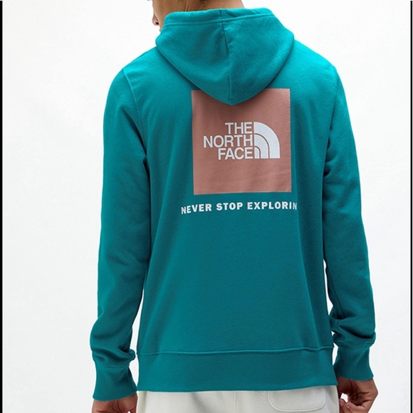 The North Face Green Recycled Box NSE Hoodie Porcelain Green - Picture 2 of 14